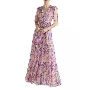 Shoshanna Zahra Floral Gown in Blush Pink 2 Womens Long Maxi dress